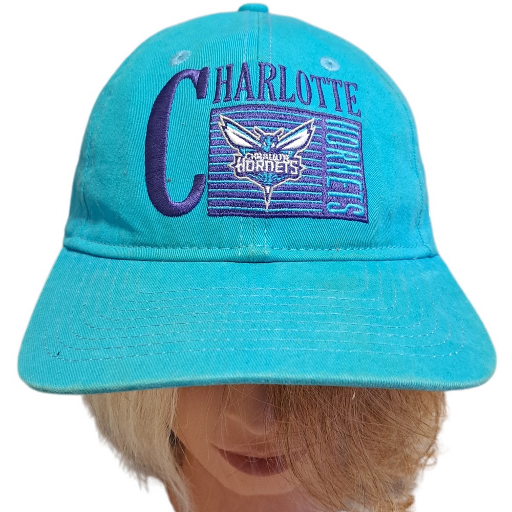 New Era Charlotte Hornets NBA Hat Mens OSFA Teal 9TWENTY Adjustable Embroidered